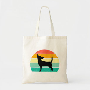 Retro Sunset Chihuahua Tote Bag