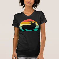 Retro Sunset Corgi T-Shirt