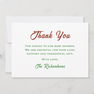 Retro Sunset Dinosaur Roar Its A Boy Baby Shower Thank You Card