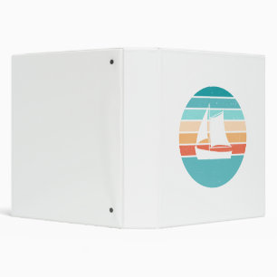 Retro Sunset Distressed Effect + Sailboat Binder