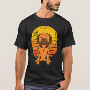 Retro Sunset Dog Dog Owner Animal Pet Owner Puggl T-Shirt