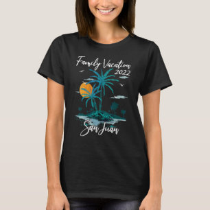 Retro Sunset Family Vacation 2022 San Juan Beach T-Shirt