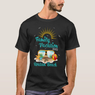 Retro Sunset Family Vacation 2023 Honduras Roatan T-Shirt