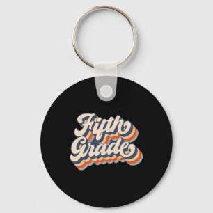 Retro Sunset Fifth Grade Teacher And Student Ck To Keychain
