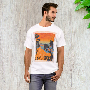 Retro Sunset Forest Landscape Abstract T-Shirt