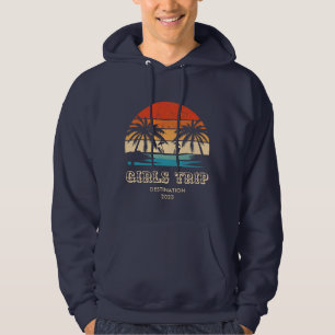 Retro sunset Girls trip bachelorette Matching Hoodie