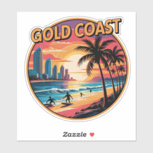 Retro Sunset Gold Coast Australia Vacations Beach