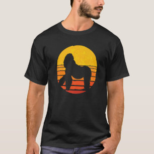 Retro Sunset Gorilla  Ape Monkey  Animal Gorilla T-Shirt