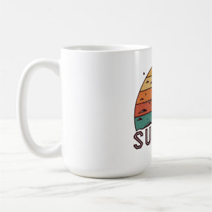 Retro Sunset Horizon Graphic Mug' Coffee Mug