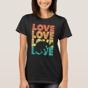 Retro Sunset I Love Ankylosaurus Idea For Animal T-Shirt