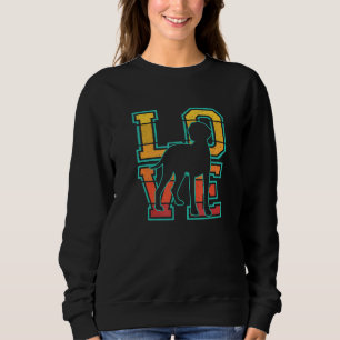 Retro Sunset I Love My Vizsla Dog Theme Design Sweatshirt