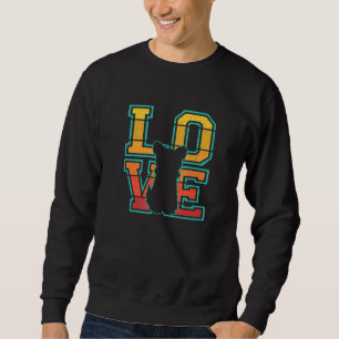 Retro Sunset I Love My Yorkshire Terrier Dog Theme Sweatshirt