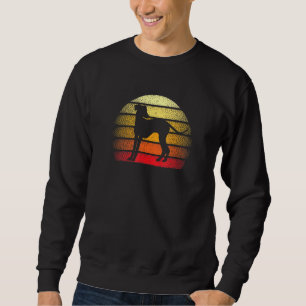 Retro Sunset Italian Greyhound Dog Theme Design Sweatshirt