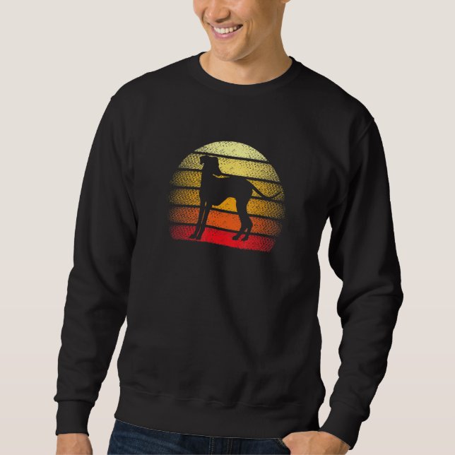 Retro Sunset Italian Greyhound Dog Theme Design Sweatshirt (Front)