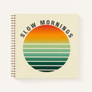 Retro Sunset Journal – Slow Mornings Cozy Writing 