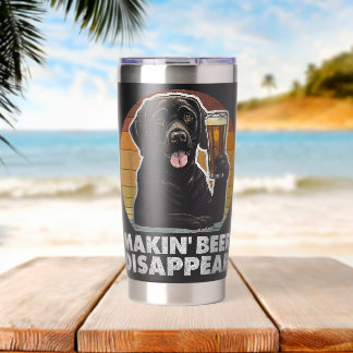 Retro sunset Labrador Retriever Dog Lover Insulated Tumbler