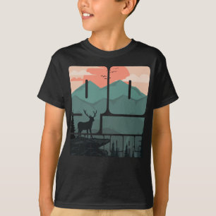 Retro Sunset Landscape Hiking Adventure Explore T- T-Shirt