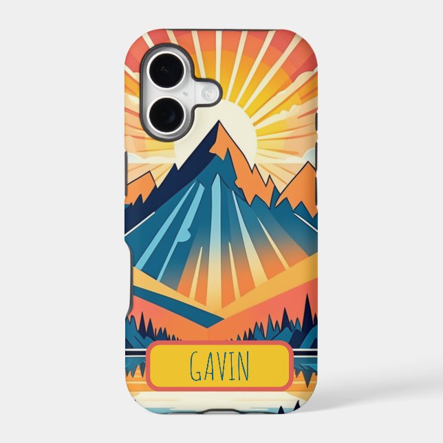 Retro Sunset Landscape Personalized (Back)