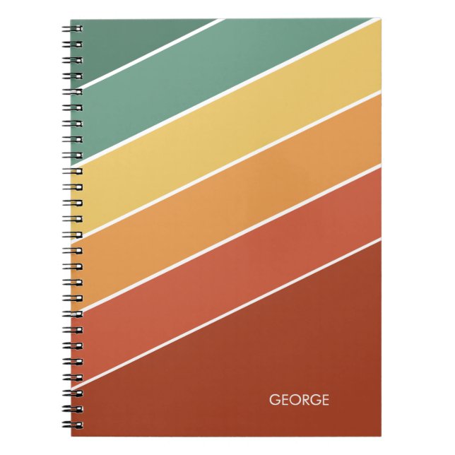 retro sunset lines notebook (Front)