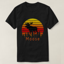 Retro Sunset Moose
