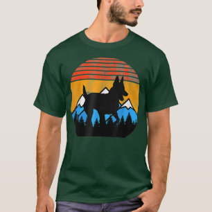 Retro Sunset Mountains Belgian Malinois Dutch Shep T-Shirt