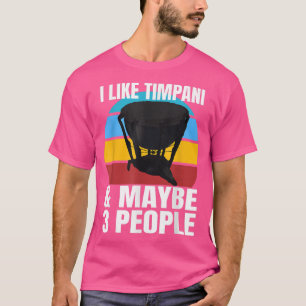 Retro Sunset Music Instruments Timpani Drum  T-Shirt