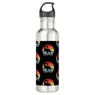 Retro sunset Ogopogo the Okanagan Lake Monster 70s 710 Ml Water Bottle