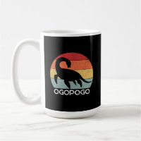 Retro sunset Ogopogo the Okanagan Lake Monster 70s