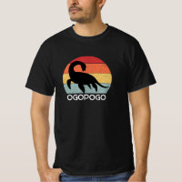 Retro sunset Ogopogo the Okanagan Lake Monster 70s