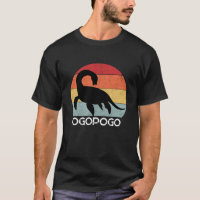 Retro sunset Ogopogo the Okanagan Lake Monster 70s