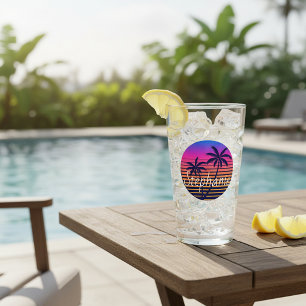 Retro sunset Personalized   Glass