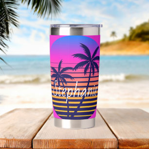 Retro sunset Personalized  Insulated Tumbler