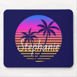 Retro sunset Personalized Mouse Pad