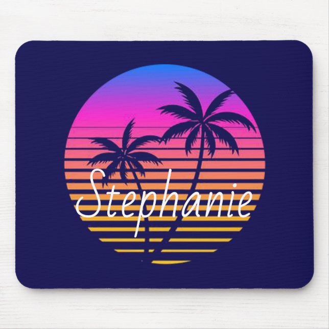 Retro sunset Personalized  Mouse Pad (Front)