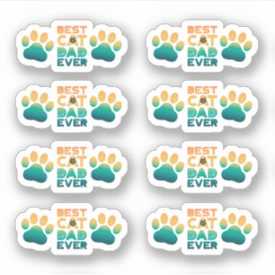 Retro Sunset Photo Fathers Day Best Cat Dad Ever