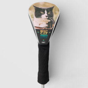 Retro Sunset Photo Mothers Day Best Cat Mom Ever Golf Head Cover