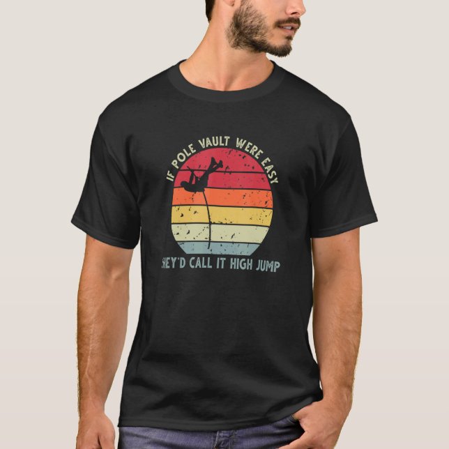 Retro Sunset Pole Vault 8 T-Shirt (Front)