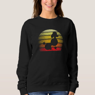 Retro Sunset Poodle Dog Theme Design Sweatshirt