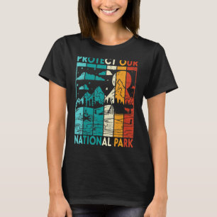 Retro Sunset Protect Our National Park Yellowstone T-Shirt