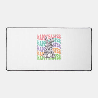 Retro Sunset Rabbit Desk Mat