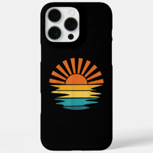 Retro Sunset Rays Wavy Vintage Retro Sunshine Sun  iPhone 16 Pro Max Case