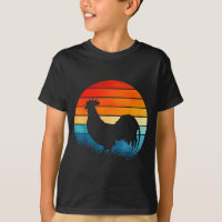 Retro Sunset Rooster Chicken Lover