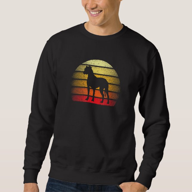 Retro Sunset Rottweiler Dog Theme Design Sweatshirt (Front)