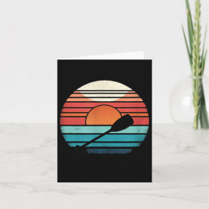 Retro Sunset Rowboat  Card