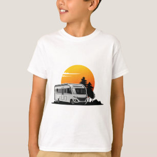 Retro Sunset RV Motorhome Owner Gift,motorhome Car T-Shirt
