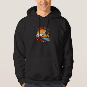 Retro Sunset Santa Cruz California Summer Surfing Hoodie