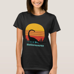 Retro Sunset Sistersaurus T-Shirt