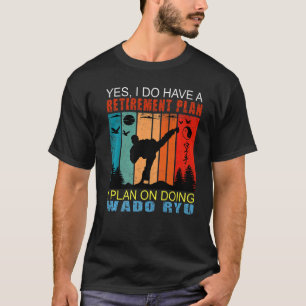 Retro Sunset Slogan Retirement I Plan On Doing Wad T-Shirt