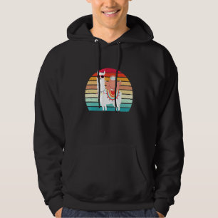 Retro Sunset Sloth Llama Hiking Team - Sloth Ridin Hoodie