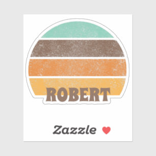 Retro Sunset Stripes Circle Sun Personalized Text